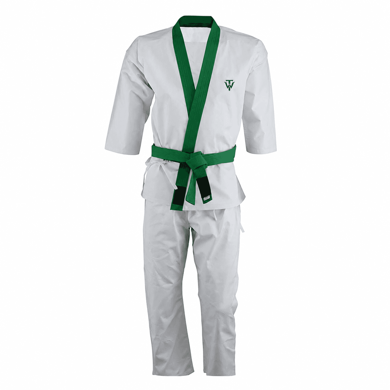 Custom BJJ Gi front view for private-label TitanWrap manufacturing